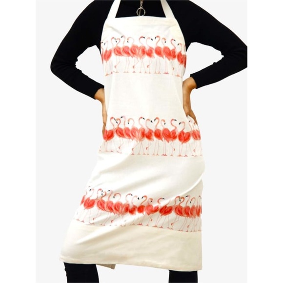 Kate Spade All in Good Taste Strut Your Stuff Flamingo Apron - Picture 2 of 9